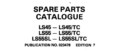 Bonser LS45 Parts Manual